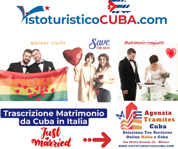 Trascrizione matrimonio  ambasciata Italiana Cuba