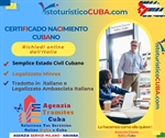Legalizzazione ambasciata italiana certificato nascita cubano