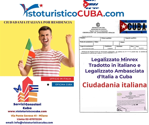 Certificato penale cubano per cittadinanza italiana 