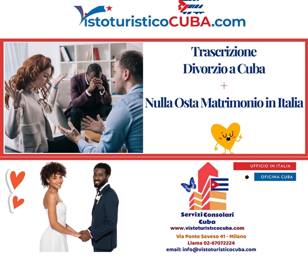 Trascrizione divorzio a Cuba e Nulla osta matrimonio Italia