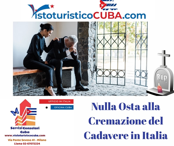 Nulla osta alla cremazione di un cadavere cubano in Italia